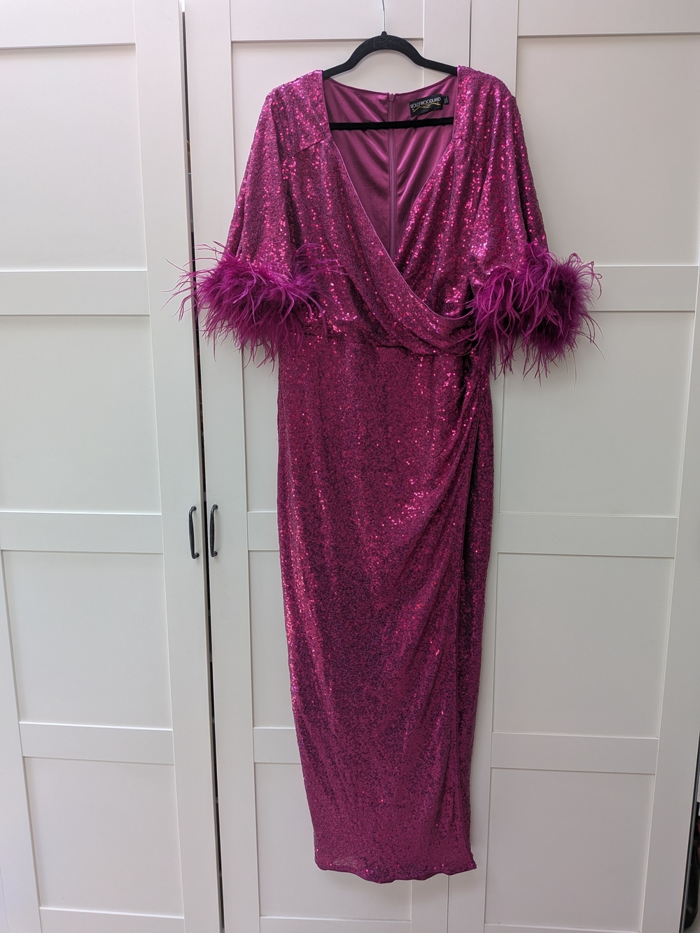 Hollywoodland Million Dollar Baby Sequin Gown 3XL Fuchsia